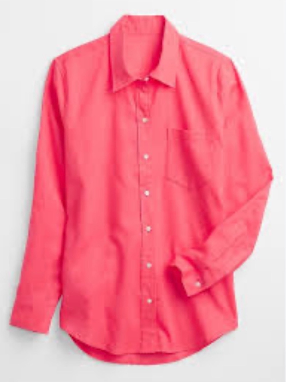 GAP Factory The Easy Shirt -Coral Pink Button-Down Shirt linen – cotton blend S